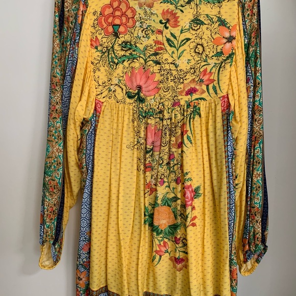 FARM Rio for Anthropologie Lorena patchwork tunic dress, size S - Picture 7 of 10